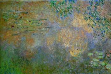  flores - Estanque de nenúfares con lirios izquierda mitad Claude Monet Impresionismo Flores